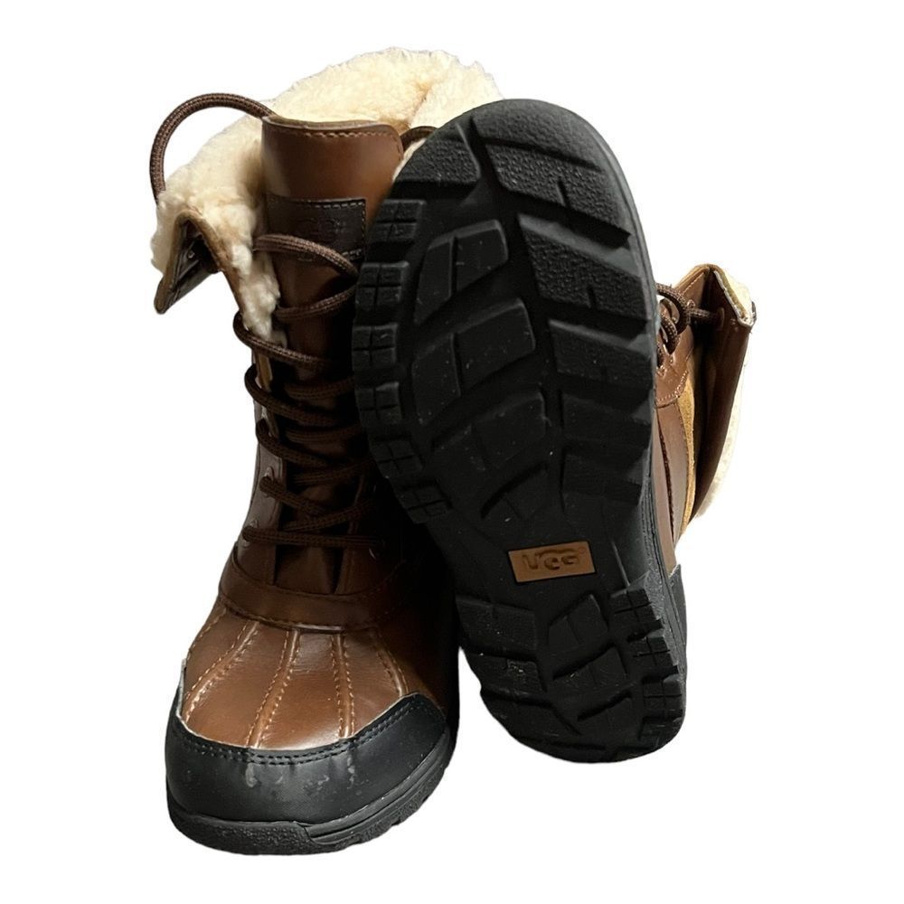 kids UGG  BUTTE II CWR BOOT waterproof & wool lining brown size 3 - Picture 7 of 8
